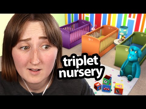 i built a nursery for TRIPLETS in the sims