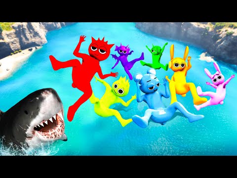 Incredibox Sprunki - Funny Water Slides Ragdolls in GTA 5 - Episode 7
