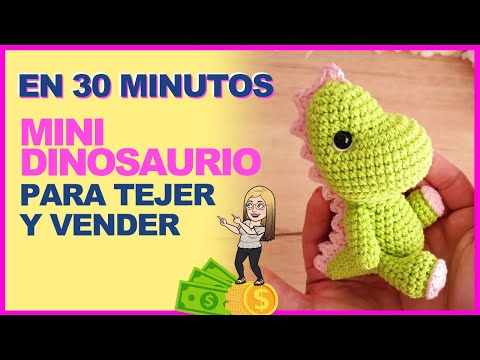 No creerás lo sencillo que es este TUTORIAL de Mini Dinosaurio Amigurumi