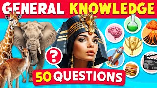 General Knowledge Quiz: 50 Questions Everyone Should Know! 🧠✅🏆
