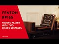 Bluetooth Vinyl Record Player - Fenton RP165D Dark Wood Finish