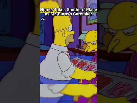 Homer Takes Smithers Place as Mr.Burns Caretaker #simpsons #shorts #thesimpsons #funny #funnyvideo