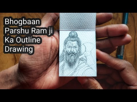 Bhogbaan Parshu Ram Ji Ka Outline Drawing //step by step//#drawing #parshuram #outlinedrawing