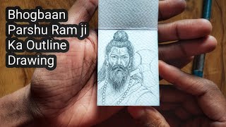 Bhogbaan Parshu Ram Ji Ka Outline Drawing //step by step//#drawing #parshuram #outlinedrawing