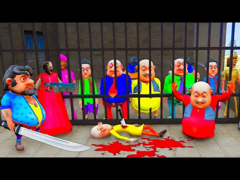 Motu escape with don and granny and save all colorful motu patlu team in gta 5