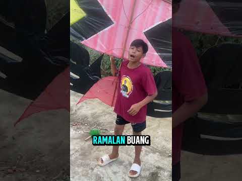 Layangan ram raman 3 meter di buang #shorts #maspreman