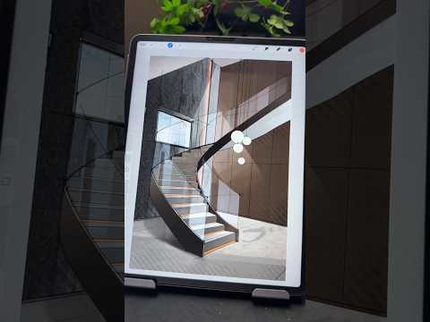 iPad now transforms the staircase effect! ! #Designer #procreatepainting #iPadhand-painting