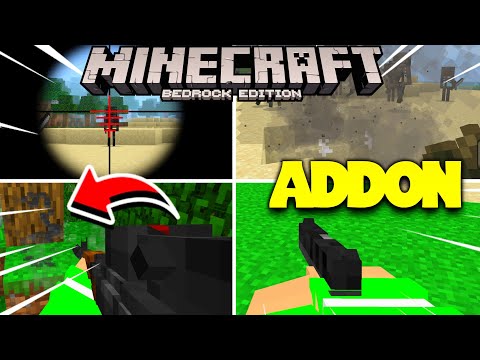 ESSE ADDON/MOD DE ARMAS É INCRÍVEL E MUITO COMPLETO! (MINECRAFT BEDROCK)