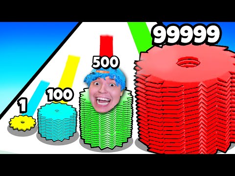 A SERRA AUMENTA A CADA SEGUNDO ATÉ 999.999.999 GIGANTE E CORTA TUDO!! (Grinder Run)
