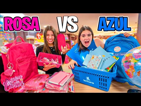 MATERIAL ESCOLAR ROSA VS AZUL! DIÁRIO DA CAROL