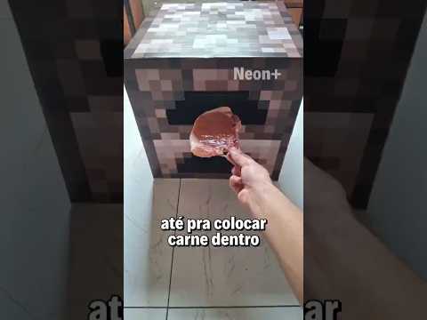 Eu Fiz a FORNALHA (que Funciona) do Minecraft! #quarto #Minecraft #neon