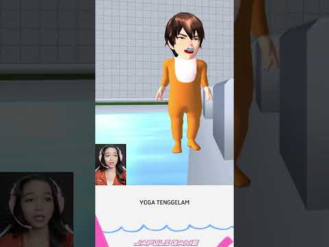 Mia belajar renang sampe Yoga jadi tenggelam #sakuraschoolsimulator #shorts