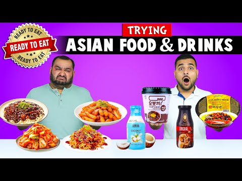 Trying Ready To Eat Asian Food And Drinks | Asian Food Challenge | Viwa Food World