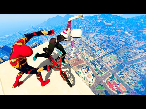 GTA 5 Ragdolls And Crazy Falls / Gwen Stacy CRAZY Ragdolls