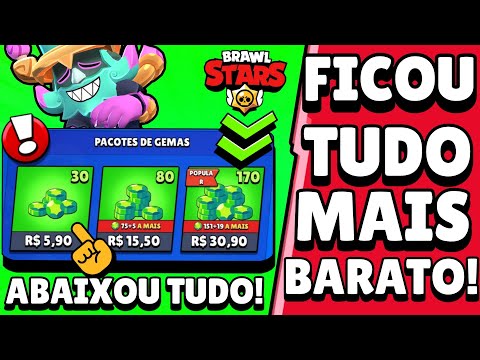 ATUALIZOU! E FINALMENTE as GEMAS ficaram MUITO MAIS *BARATAS* PARA TODO MUNDO no BRAWL STARS!