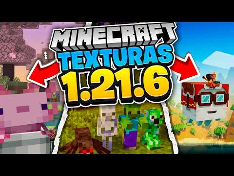 ✅ TOP 10 TEXTURE PACKS para Minecraft 1.21.6 | Java, Bedrock y Pocket Edition (PE) TEXTURAS 2025