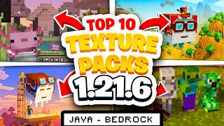 ✅ TOP 10 TEXTURE PACKS para Minecraft 1.21.6 | Java, Bedrock y Pocket Edition (PE) TEXTURAS 2025