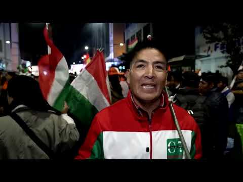 YouTube video thumbnail: Bolivia's new President's Supporters Take to the Streets