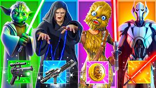The RANDOM RAINBOW Boss Challenge in Fortnite (General Grievous, Palpatine, Yoda, Darth Vader, Mace)