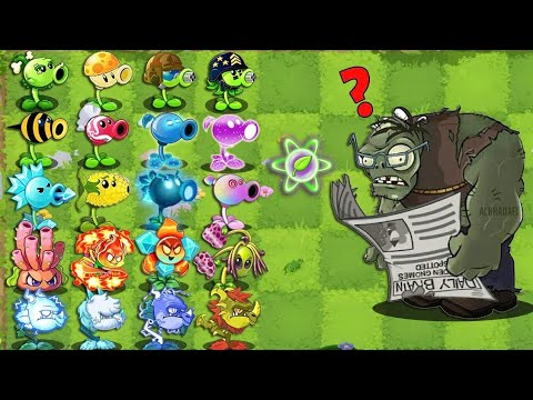 Pvz 2 Challenge - All Plants 5 Power Up vs All Gargantuar Zombie - Who Will Win?