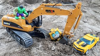 TRANSFORMERS Rise of Unicron Superheroes Assault: Excavator, Construction Vehicle Rescue Bumblebee