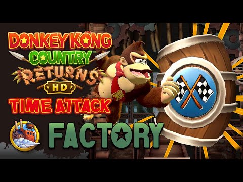 Donkey Kong Country Returns HD - Time Attack: Factory (Shiny Gold Medals)