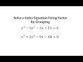 Solving Cubic Equations by Factor By Grouping
