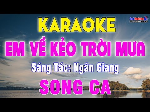 Em Về Kẻo Trời Mưa Karaoke Song Ca Nhạc Sống Rumba 2023 || Karaoke Đại Nghiệp