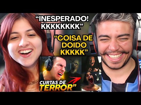 SUPER XANDÃO REAGINDO A CURTAS DE TERROR (Short Horror Film) | REACT em CASAL