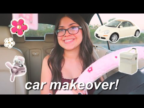 clean + decorate my car with me! *aesthetic makeover*