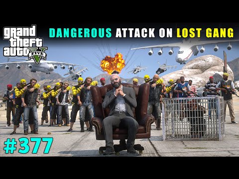 MICHAEL'S SPARTAN GANG VS  LOST GANG BIGGEST GANG WAR | GTA V GAMEPLAY #377