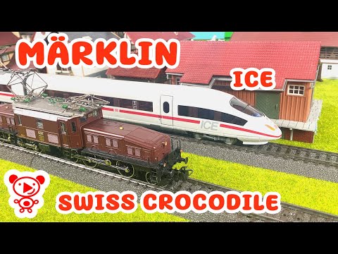 SUPER FAST ICE TRAIN & SWISS CROCODILE! Märklin Trains for Kids
