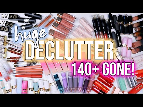 Huge Lipstick & Lipgloss Declutter 2024 | 140+ GONE!