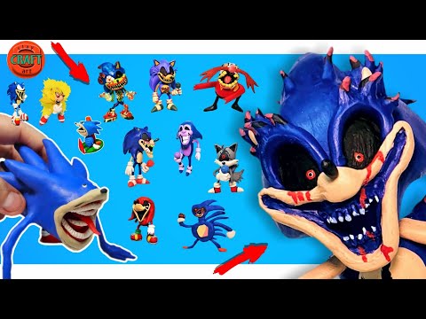 Making ALL SONIC Mods with clay | Sonic Tapes (Shinic Sonic) | FNF