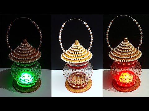 How to make Lantern/Lamp/Tealight Holder from Plastic Bottle|DIY Lamp/Lantern using recycle material