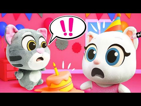 😿 Кот Том уронил торт на день рождения Анджелы! 🎂 Торт упал, но друзья всё исправили