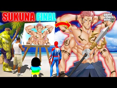 GTA 5 | GTA5 BUT WHATEVER SUKUNA FINAL FORM GOJO, SHINCHAN FRANKLIN CHOP DRAWS COMES TO REAL LIFE