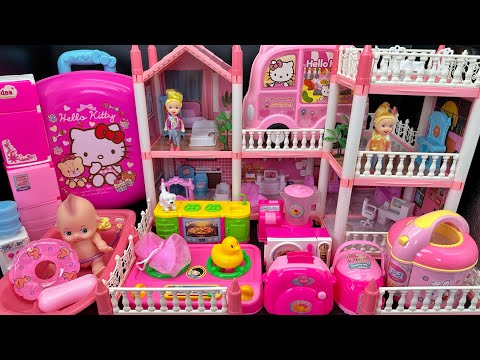 Satisfying with Unboxing Cute Toys Princess Dollhouse and Hello Kitty Kitchen Collection ASMR Review