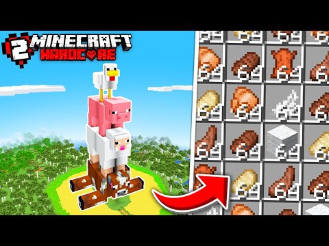 I Built the Ultimate Automatic Animal Farm in Minecraft Hardcore