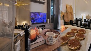 Hello Autumn 🍂 |A cozy rainy day , decoration for autumn, Tiramisu cookies,Organizing my new fridge