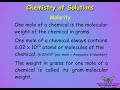 Understanding Chemical Solutions and Osmosis