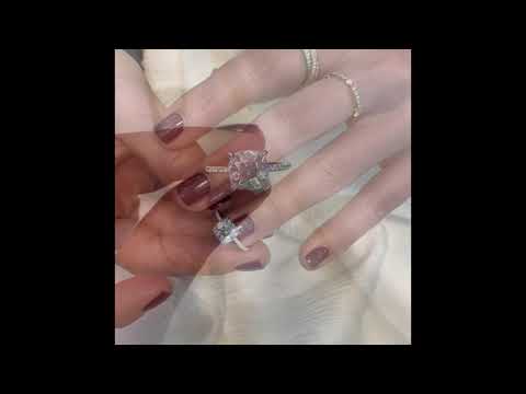 2.4 ct Antique Cushion Moissanite Engagement Ring