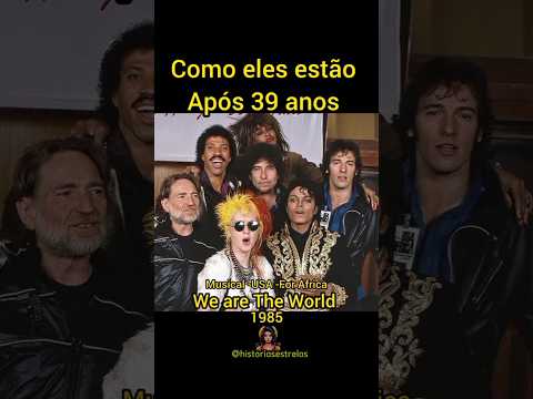 Alguns dos integrantes do musical " USA For África" sucesso dos anos 80.