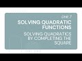 Mastering Completing the Square in Quadratics
