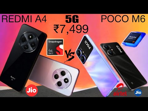 Redmi A4 5G 🆚 Poco M6 5G 🔥 Unboxing | Comparison | Camera | Design