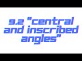 Exploring Central and Inscribed Angles in Geometry