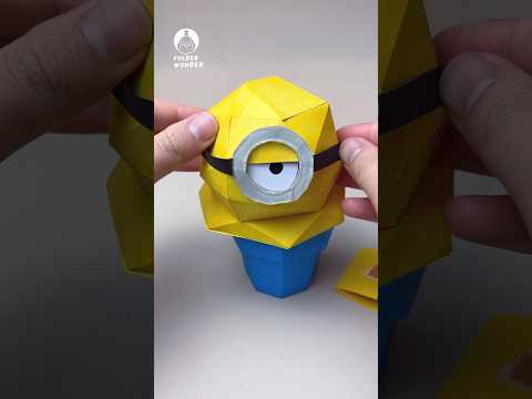 🍦DIY Minions Ice cream#papercraft#shorts