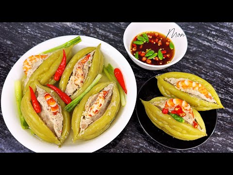 Bí quyết nấu CANH KHỔ QUA HẦM bằng Nồi Cơm Điện không bị đắng, nước trong thơm ngọt