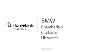 BMW HomeLink Training - Chamberlain, Craftsman, and Liftmaster Garage Doors video poster