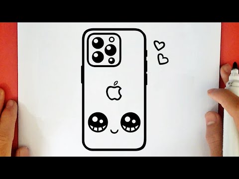 COMO DIBUJAR UN IPHONE 15 PRO MAX KAWAII